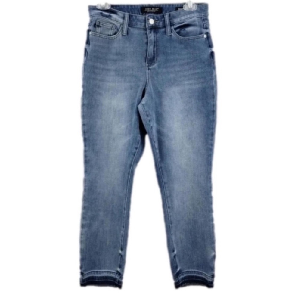 Judy Blue Thermadenim Undone Hem High Waist Boyfriend Crop Jeans
